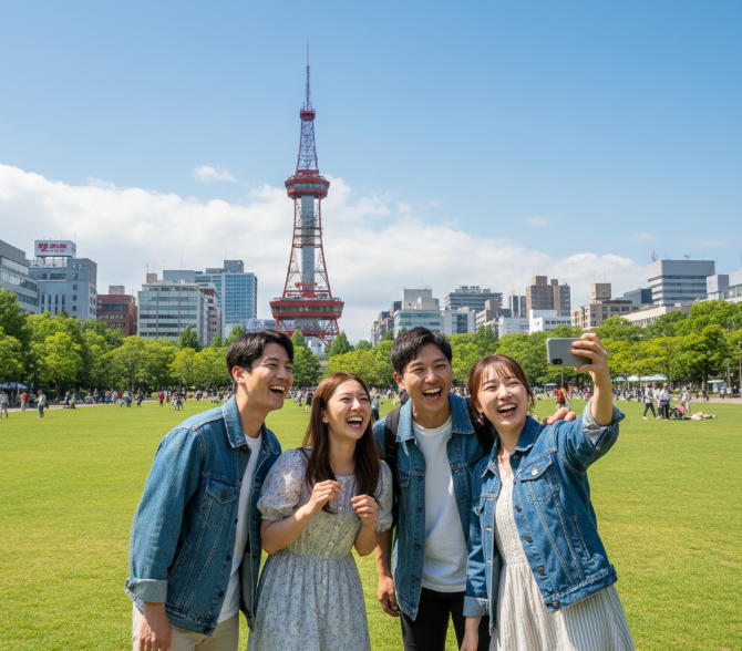 우리의 우정처럼 언제나 푸른 삿포로에서의 완벽한 하루!