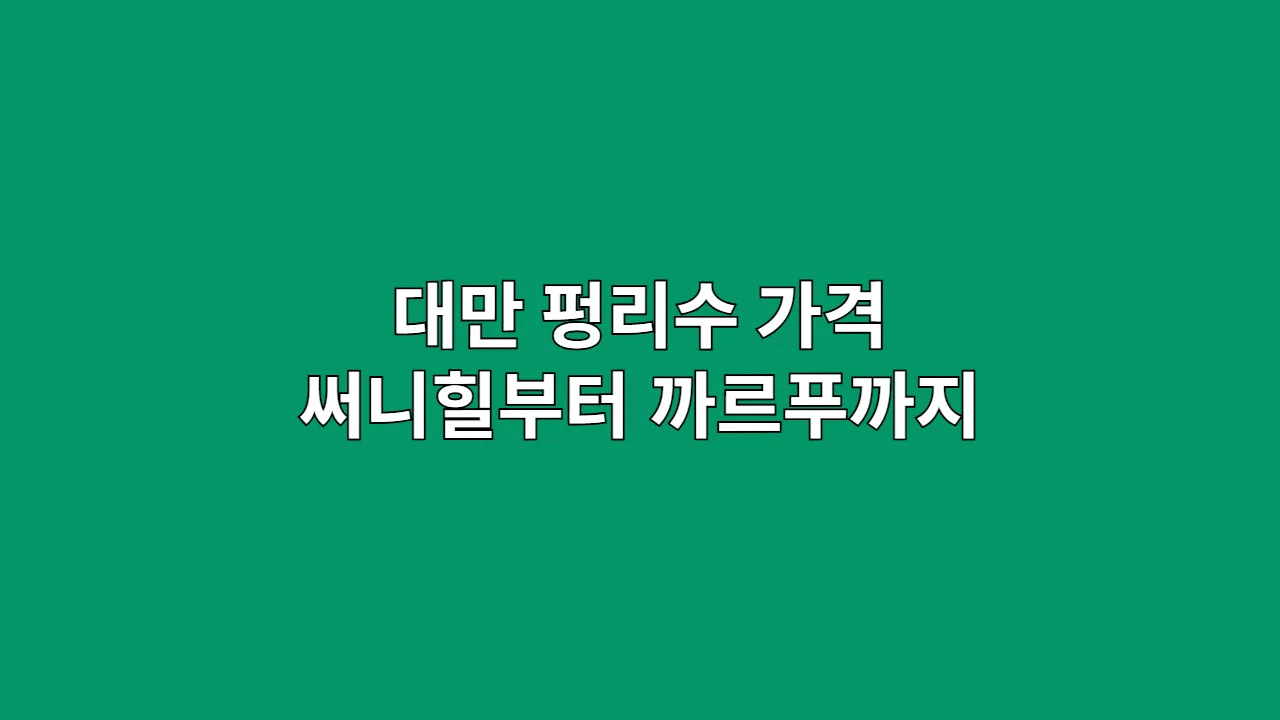 대만 펑리수 가격 써니힐부터 까르푸까지