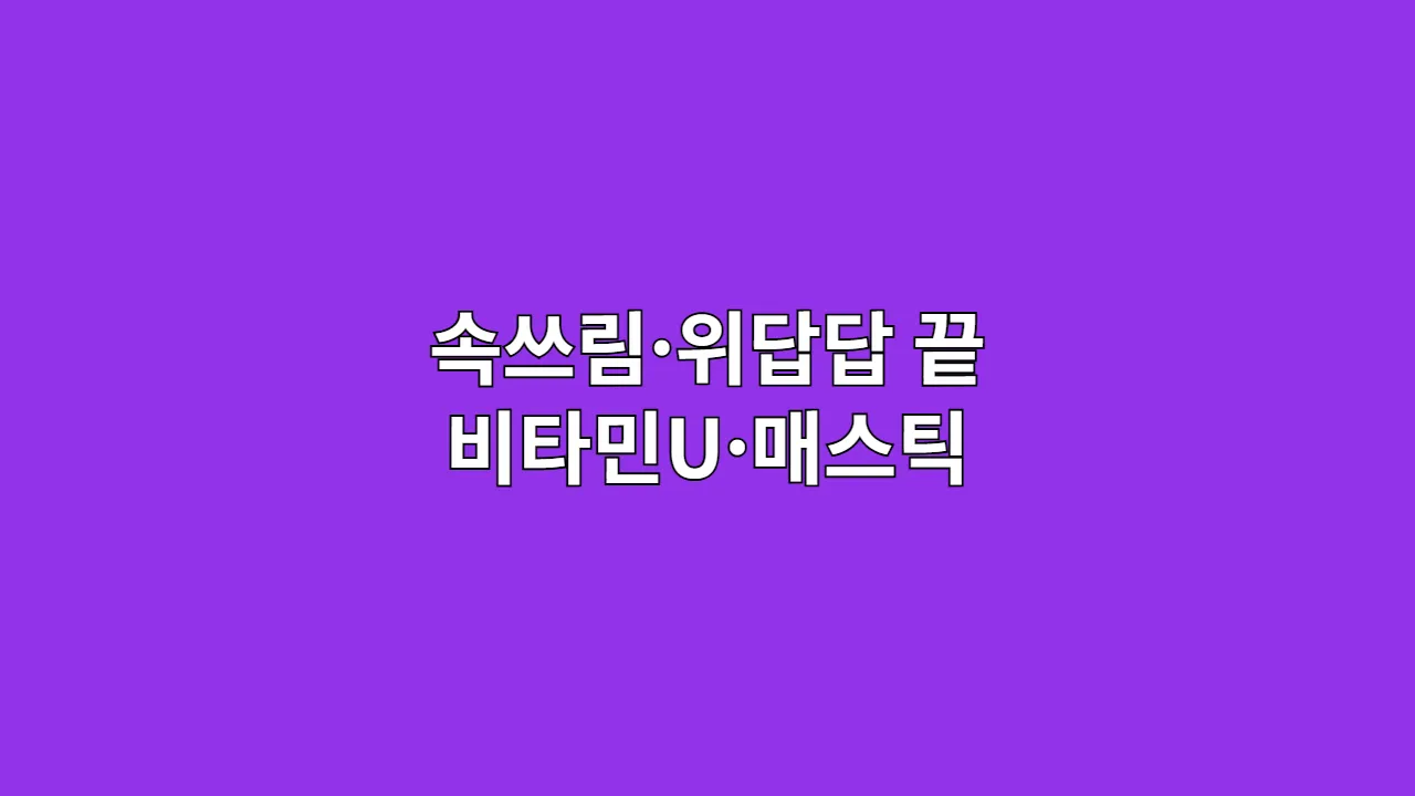 속쓰림과 답답함, 미식 탐험가의 위 점막 보호 3종 세트 (2025년 최신)