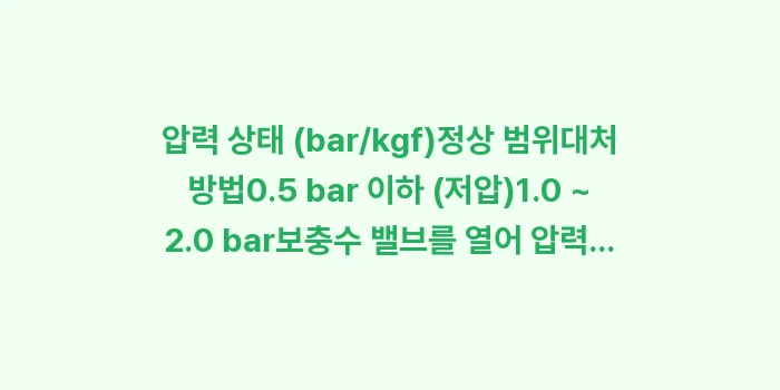 보일러에서 쿵쿵 소리: 압력 상태 (bar/kgf)... (1)