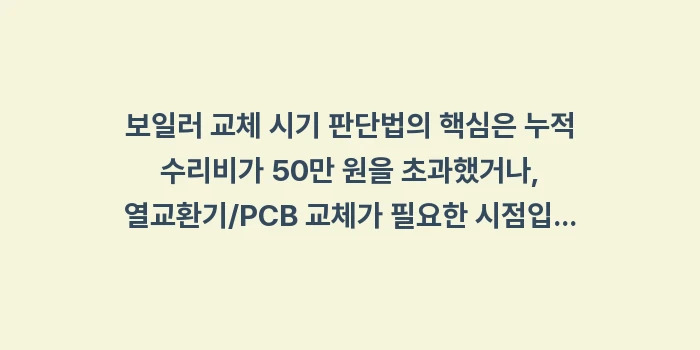 보일러 교체 시기 판단법: 보일러 교체 시기 판단법의... (2)