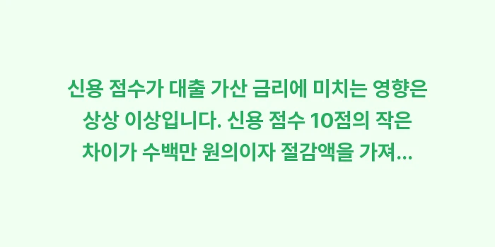 신용 점수 대출 가산 금리: 신용 점수가 대출 가산 금리... (2)