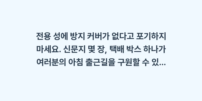 성에 방지 커버 신문지: 전용 성에 방지 커버가 없다... (1)