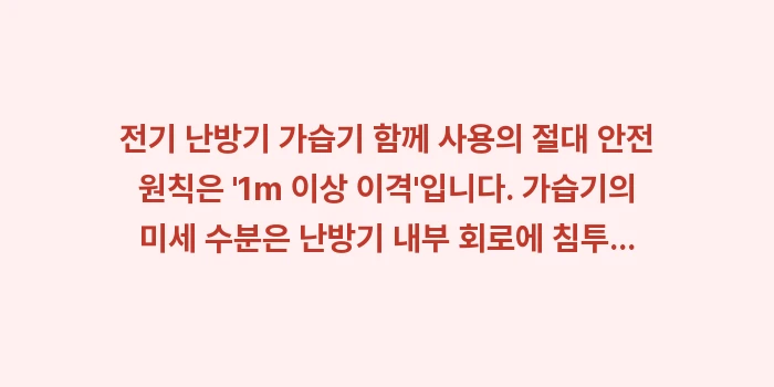 전기 난방기 가습기 함께 사용: 전기 난방기 가습기 함께 사... (1)