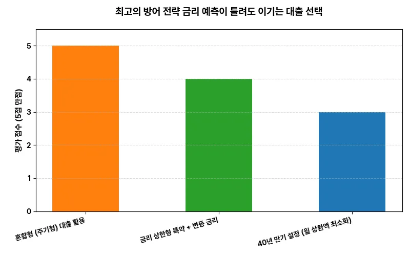 최고의 방어 전략: 금리 예측이 틀려도 이기는 대출 선택 비교 차트