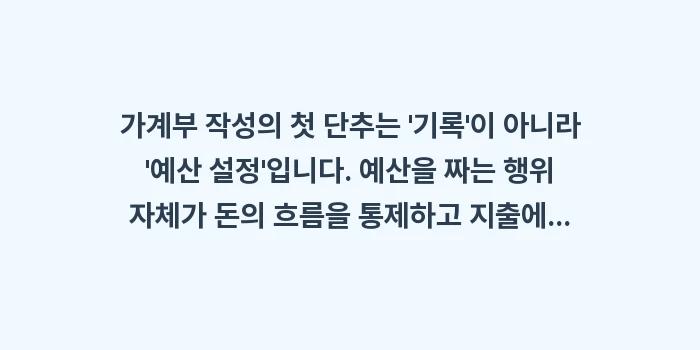 2025년 1월 가계부 작성: 가계부 작성의 첫 단추는... (1)