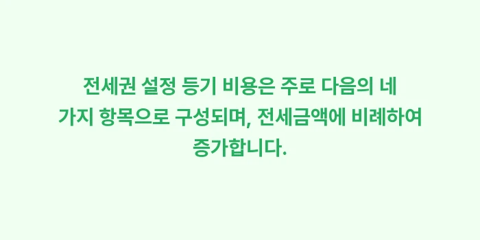 전세권 설정 등기 비용과 절차: 전세권 설정 등기 비용은 주... (1)