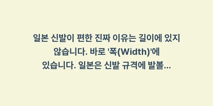 일본 신발 사이즈표: 일본 신발이 편한 진짜 이유... (1)