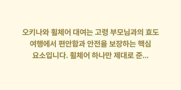 오키나와 휠체어 대여: 오키나와 휠체어 대여는 고령... (1)