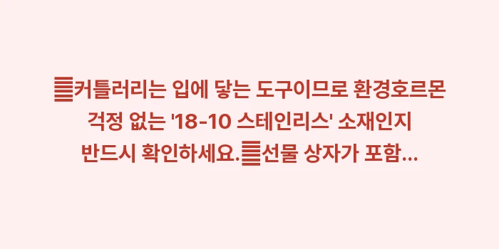 프리미엄 커틀러리 세트 추천: ✔커틀러리는 입에 닿는 도구... (1)