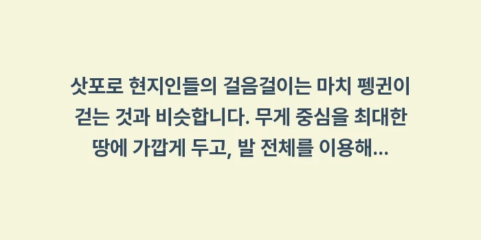 미끄러운 눈길 낙상 사고 예방: 삿포로 현지인들의 걸음걸이는... (1)