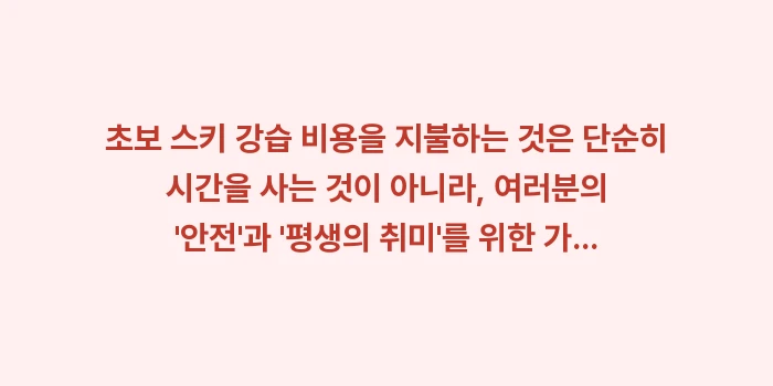 초보 스키 강습 비용: 초보 스키 강습 비용을 지불... (1)