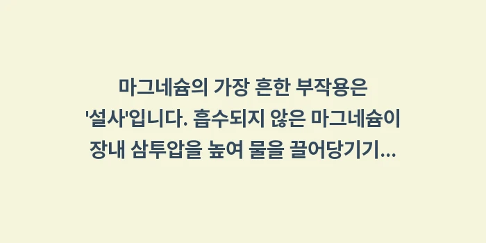 눈 떨림 마그네슘 영양제: 마그네슘의 가장 흔한 부작용... (1)