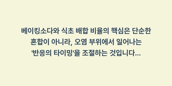 베이킹소다와 식초 배합 비율: 베이킹소다와 식초 배합 비율... (2)