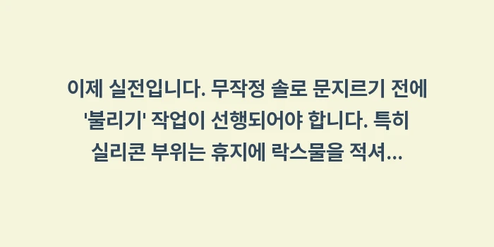 화장실 곰팡이 제거: 이제 실전입니다. 무작정 솔... (1)