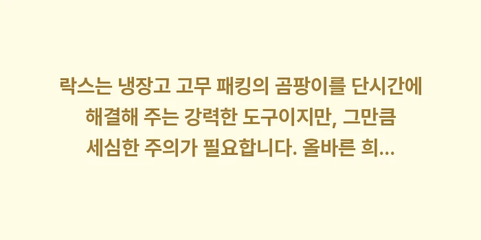 고무 패킹 락스 주의사항: 락스는 냉장고 고무 패킹의... (2)