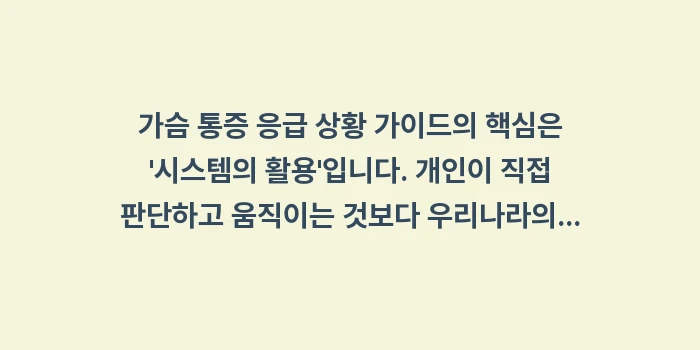 가슴 통증 응급 상황 가이드: 가슴 통증 응급 상황 가이드... (2)