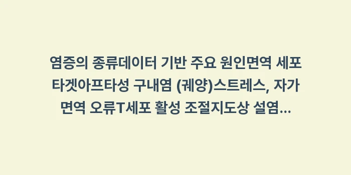 설염 및 구내염 반복의 원인: 염증의 종류데이터 기반 주요... (2)