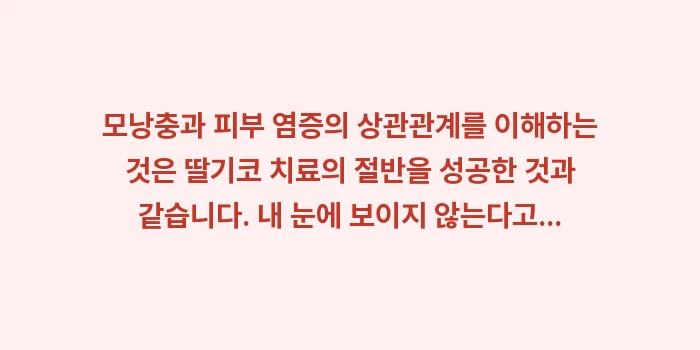 모낭충과 피부 염증: 모낭충과 피부 염증의 상관관... (2)