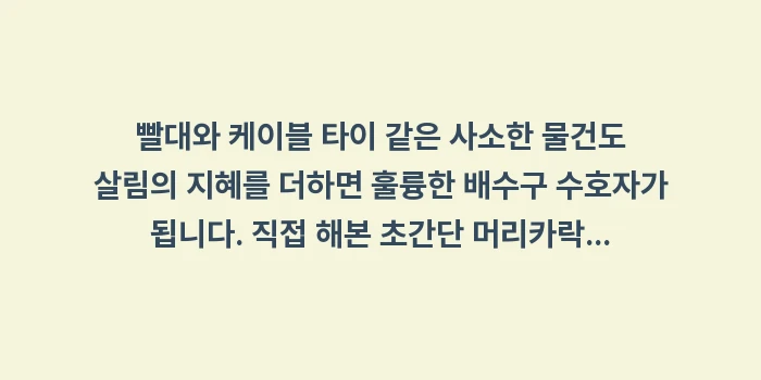 배수구 머리카락 청소 도구: 빨대와 케이블 타이 같은 사... (2)