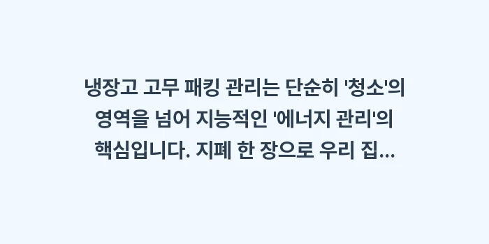 에너지 효율 냉장고 패킹 관리: 냉장고 고무 패킹 관리는 단... (2)