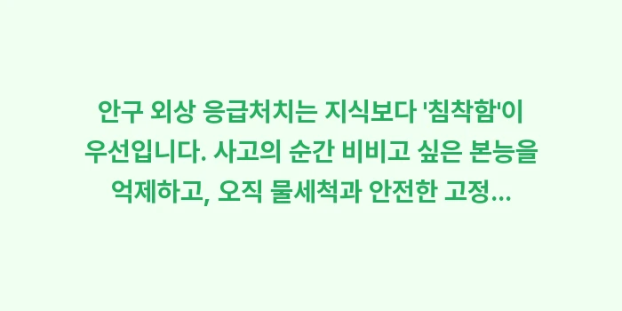 안구 외상 응급처치: 안구 외상 응급처치는 지식보... (2)