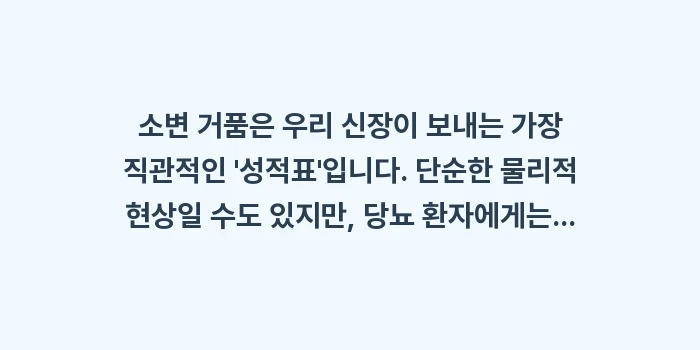 소변 거품과 당뇨 단백뇨 차이: 소변 거품은 우리 신장이 보... (2)