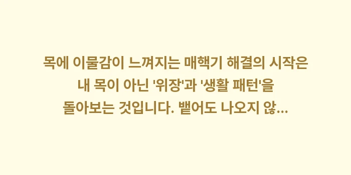 목에 이물감이 느껴지는 매핵기 해결: 목에 이물감이 느껴지는 매핵... (2)