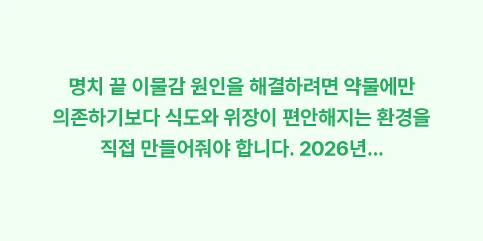 명치 끝 이물감 원인: 명치 끝 이물감 원인을 해결... (1)