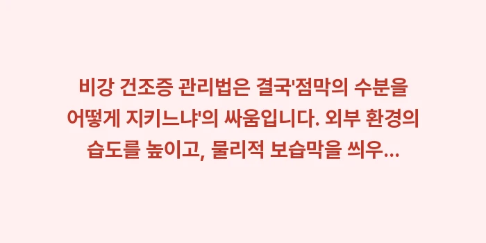 비강 건조증 관리법: 비강 건조증 관리법은 결국... (2)