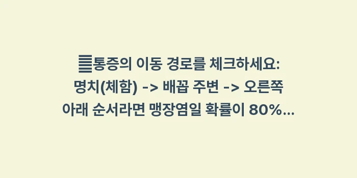 오른쪽 아랫배 통증 정밀 분석: ✔통증의 이동 경로를 체크하... (1)