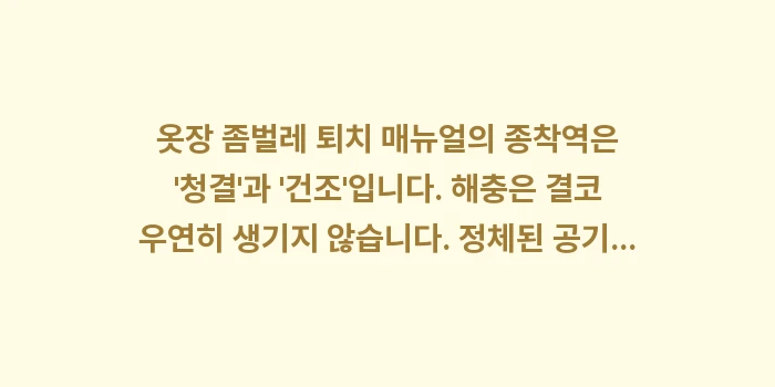 옷장 좀벌레 퇴치 매뉴얼: 옷장 좀벌레 퇴치 매뉴얼의... (2)