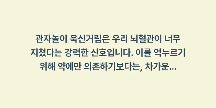 관자놀이 욱신: 관자놀이 욱신거림은 우리 뇌... (2)