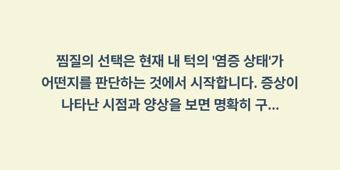 턱관절 온찜질 냉찜질: 찜질의 선택은 현재 내 턱의... (1)