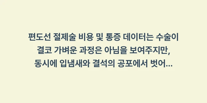 편도선 절제술 비용 및 통증 데이터: 편도선 절제술 비용 및 통증... (2)