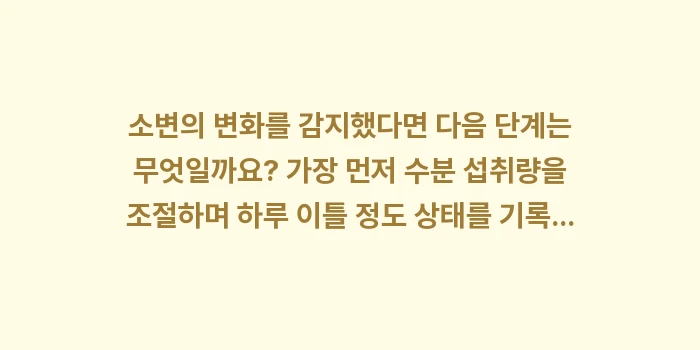 소변으로 보는 건강 신호: 소변의 변화를 감지했다면 다... (1)