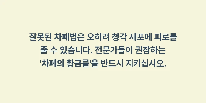 백색소음 활용 이명 차폐법: 잘못된 차폐법은 오히려 청각... (1)