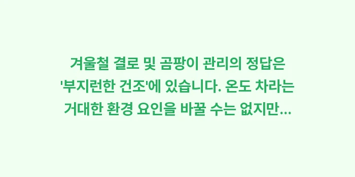 겨울철 결로 및 곰팡이 관리: 겨울철 결로 및 곰팡이 관리... (2)