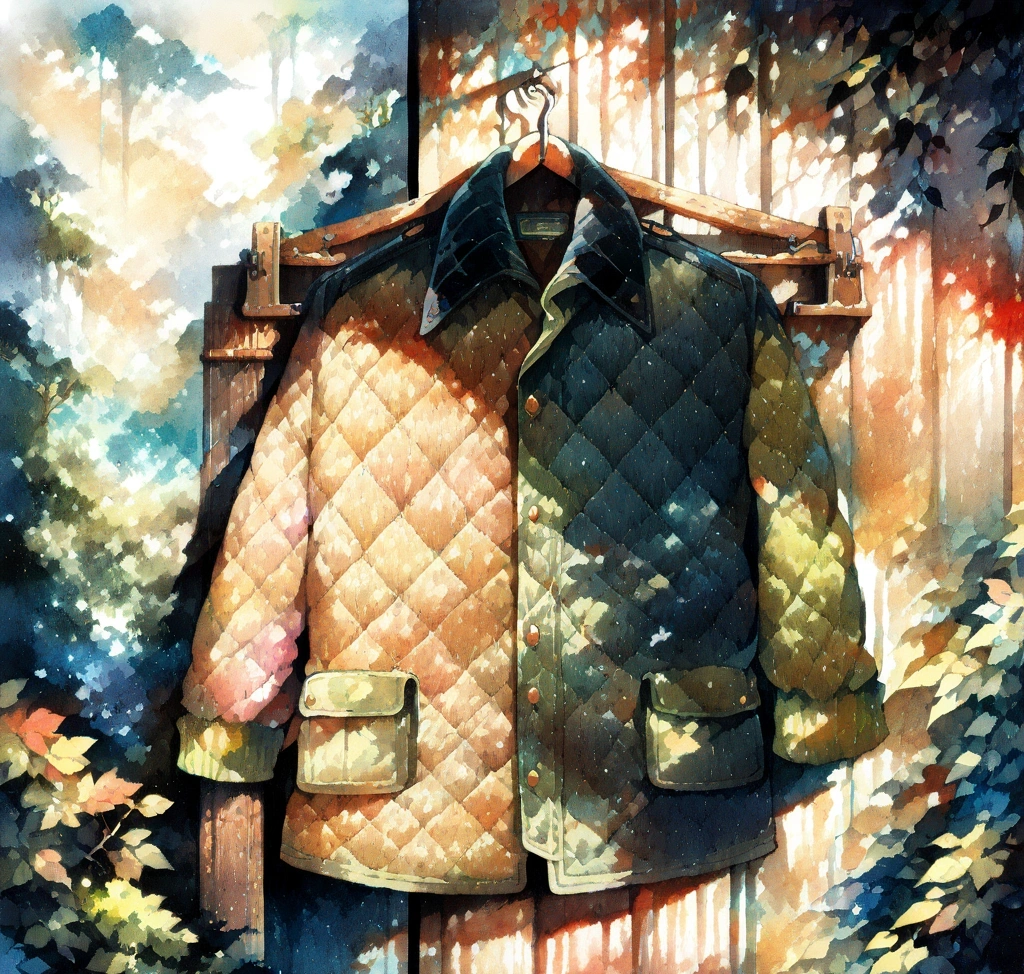 세련된 올리브 컬러의 바버 리데스데일 퀼팅 자켓이 원목 옷걸이에 걸려 있으며, 소매의 코듀로이 안감이 살짝 접혀 배색이 강조된 디테일 컷 해외 직구 바버 퀼팅 자켓 사이즈 표기: UK 10은 한국 몇 사이즈일까? - 세련된 올리브 컬러의 바버 리데스데일 퀼팅 자켓이 원목 옷걸이에 걸려 있으며, 소매의 코듀로이 안감이 살짝 접혀 배색이 강조된 디테일 컷