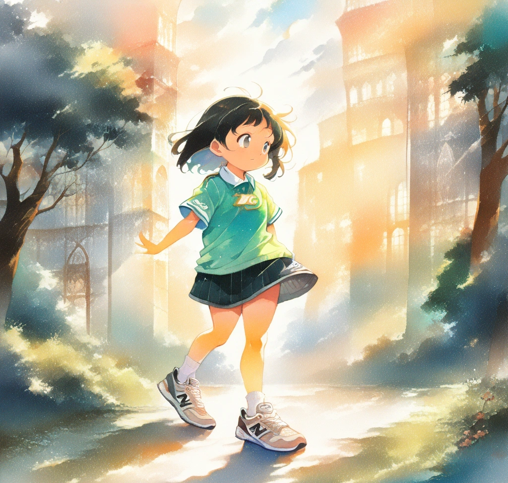 미국 직구 뉴발란스 993 키즈 사이즈 가이드: 와이드(W) 모델 발볼 리뷰 - 뉴발란스 993 키즈를 착용한 아이가 활동적으로 움직이는 모습과 함께 신발의 유연한 굴곡과 견고한 지지력이 교차되어 보이는 라이프스타일 컷