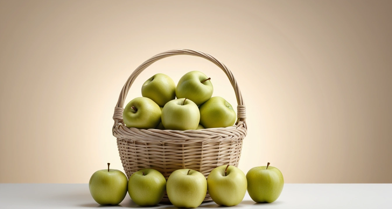 아기 성장 발달 - 오감 자극을 위한 맞춤형 놀이 환경 조성 (concept of baby growth development, a neat arrangement of healthy daily vitamins and fresh green apples, wellness concept, no people)