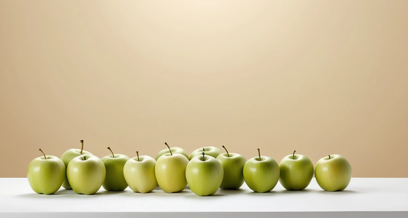아기 성장 발달 - 성장 정체기 극복을 위한 영양과 홈스쿨링 병행 지침 (concept of baby growth development, a neat arrangement of healthy daily vitamins and fresh green apples, wellness concept, no people)