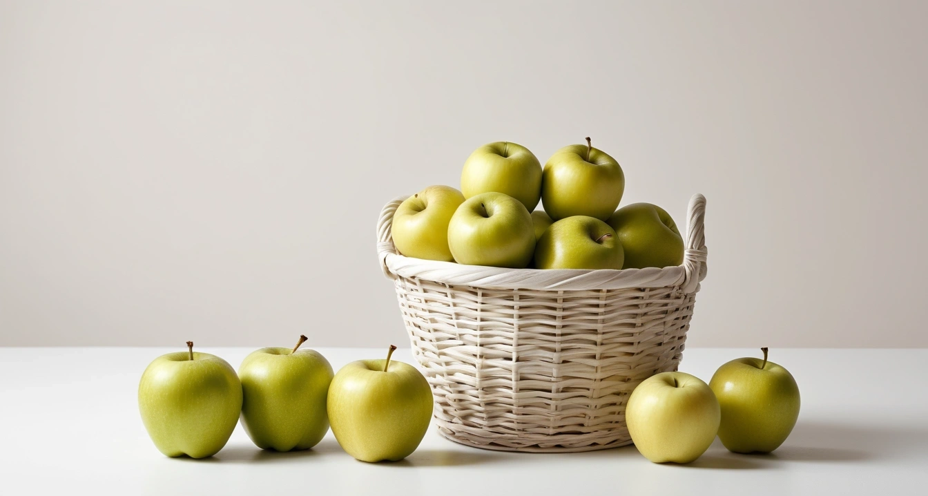 아기 성장 발달 - 대근육 발달을 돕는 실내외 활동과 스트레칭 (concept of baby growth development, a neat arrangement of healthy daily vitamins and fresh green apples, wellness concept, no people)