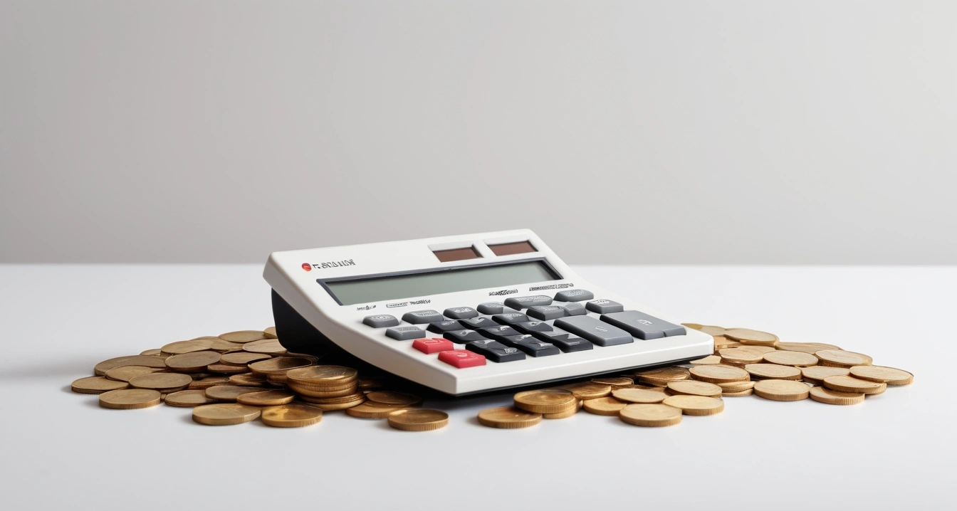 상속 포기 - 부동산 및 금융 자산의 상속 한정승인 전략 (concept of relinquishment, a neat arrangement of official forms, a modern calculator, and neat coins, finance aesthetic, no people)
